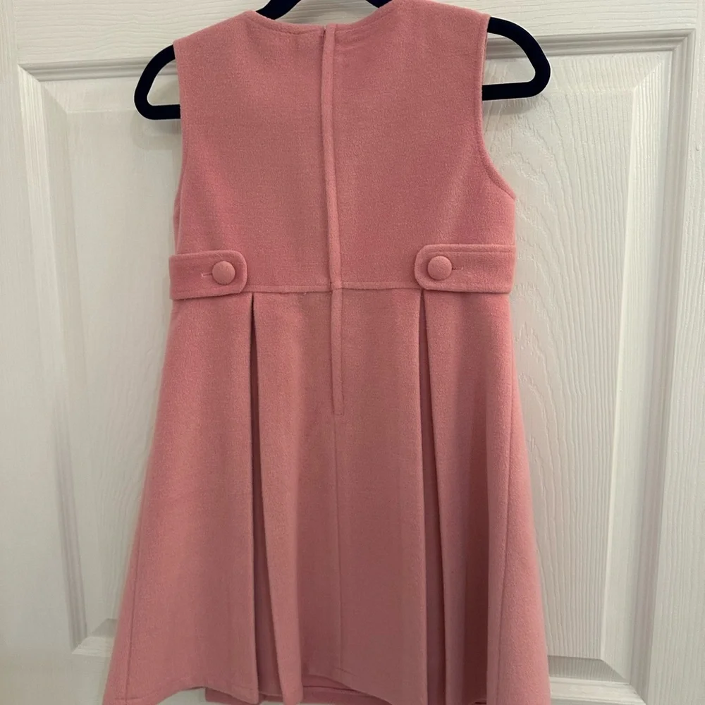 Gorgeous OOMPH girls coat‎ and dress …..size 4/5 pink with flowers EEUC